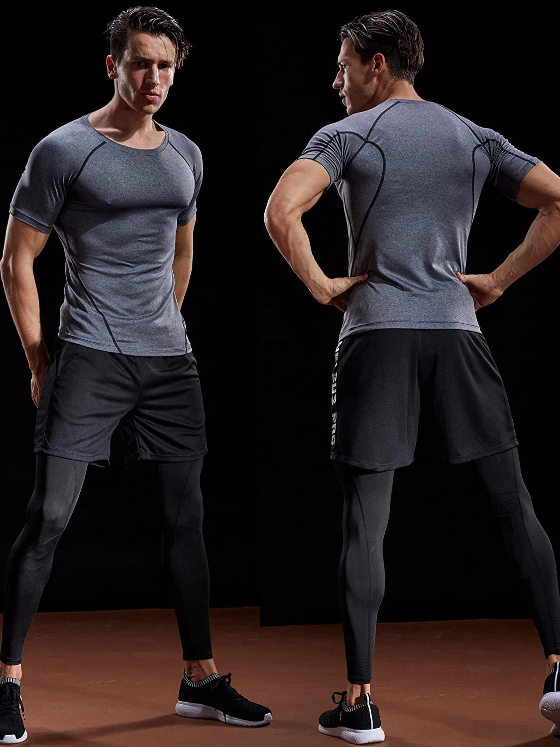 Athletic Compression Quick Dry Elastic T-Shirt Men's Sport, Running, Gym