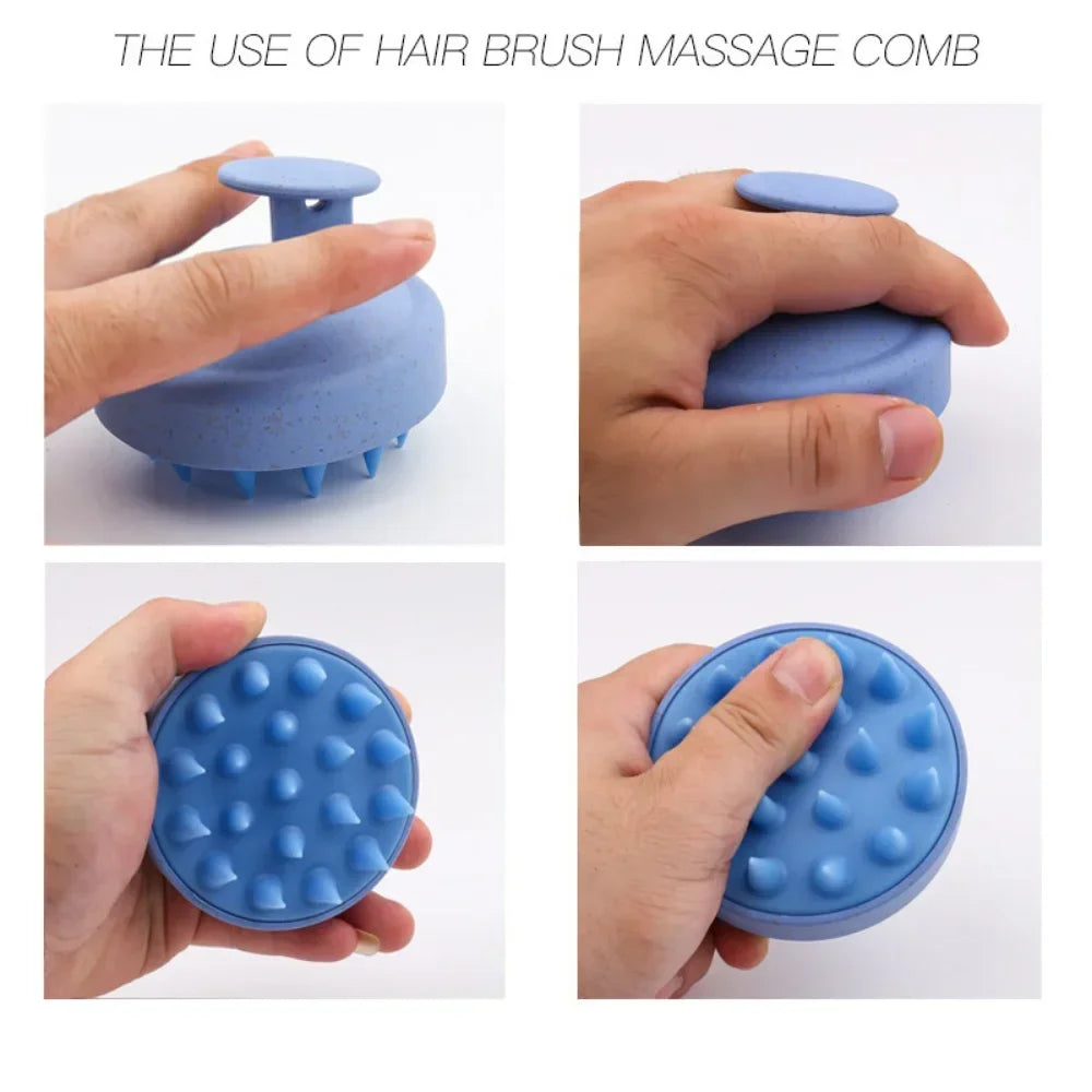 Silicone Scalp Massage and Shampoo Brush: Multi-Use Hair and Body Washing Comb - Perfect for Salon and Home Shower Use
