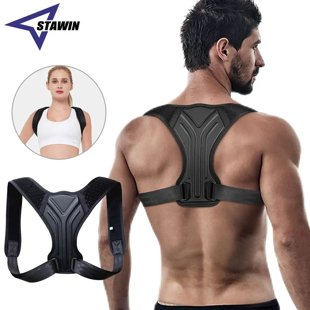 Adjustable Clavicle and Spine Support Belt: Back and Shoulder Posture Corrector for Home, Office, and Sports Use - Upper Back and Neck Brace