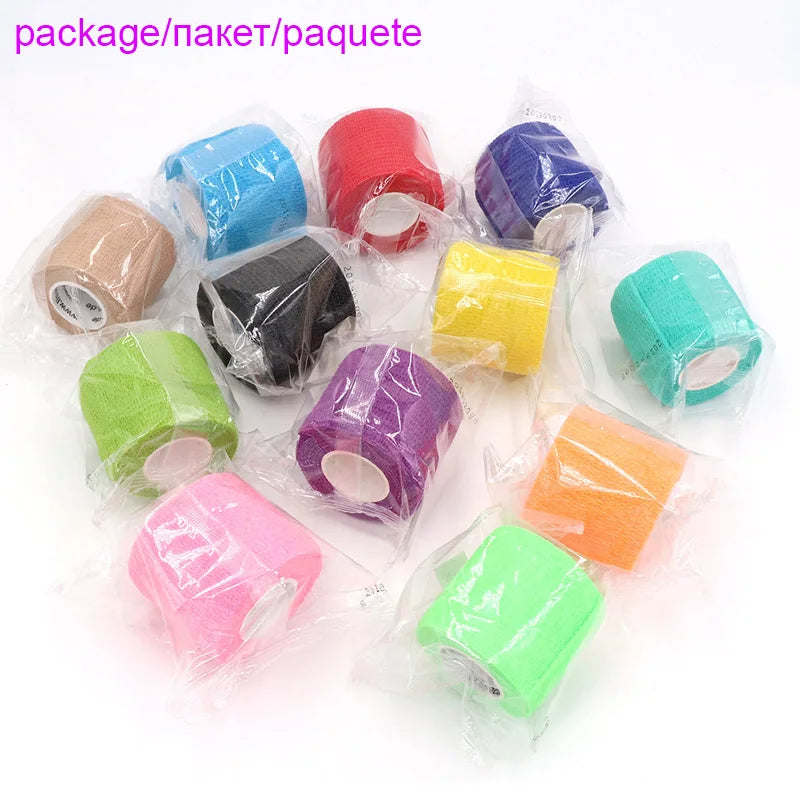 10 pcs Colourful Elastic Sports Bandage Wrap Tape for Knees, Fingers, Ankles & Palms