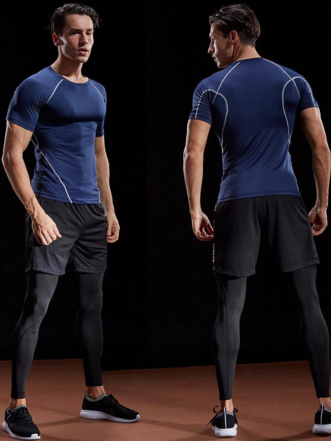 Athletic Compression Quick Dry Elastic T-Shirt Men's Sport, Running, Gym