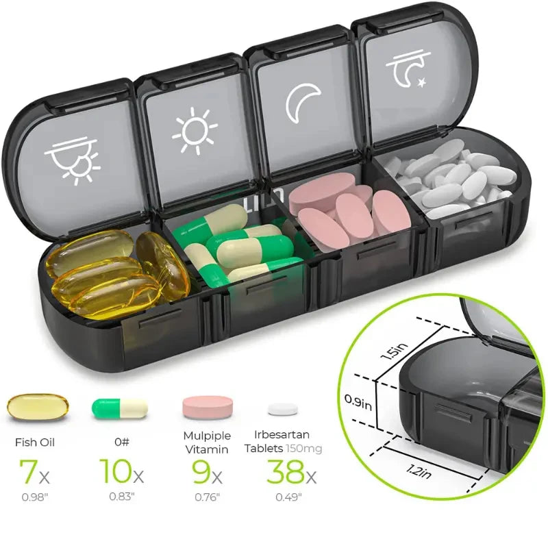 7-Day Compact Pill Organiser: Weekly Medication Storage