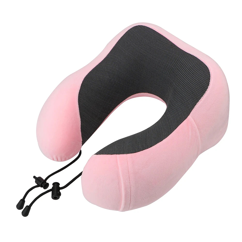 Soft U-Shaped Memory Foam Travel Pillow: Cervical Neck Support Cushion for Airplane Comfort