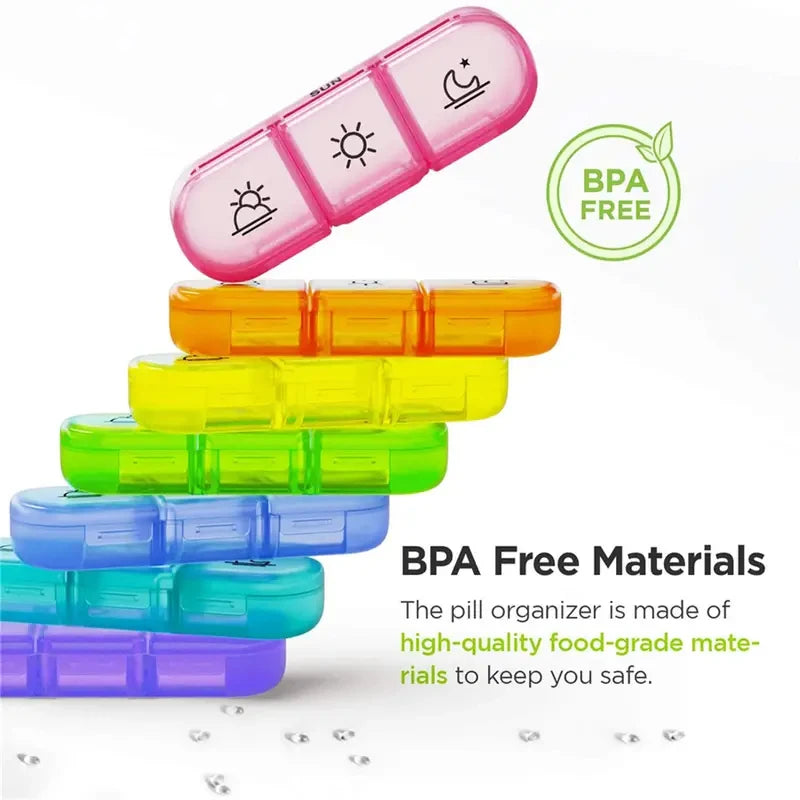 7-Day Compact Pill Organiser: Weekly Medication Storage