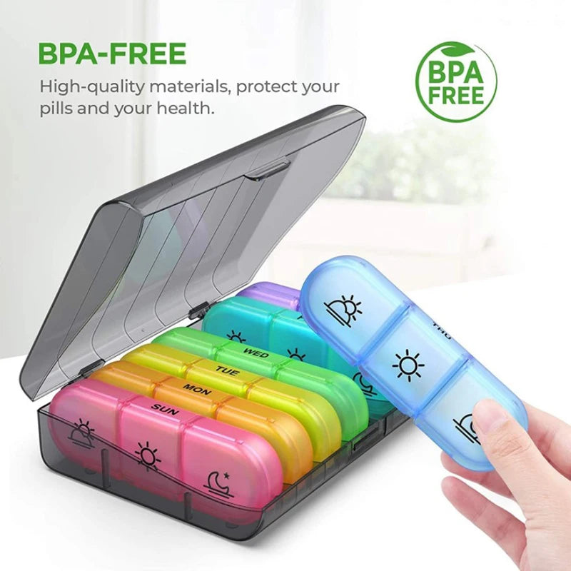 7-Day Compact Pill Organiser: Weekly Medication Storage