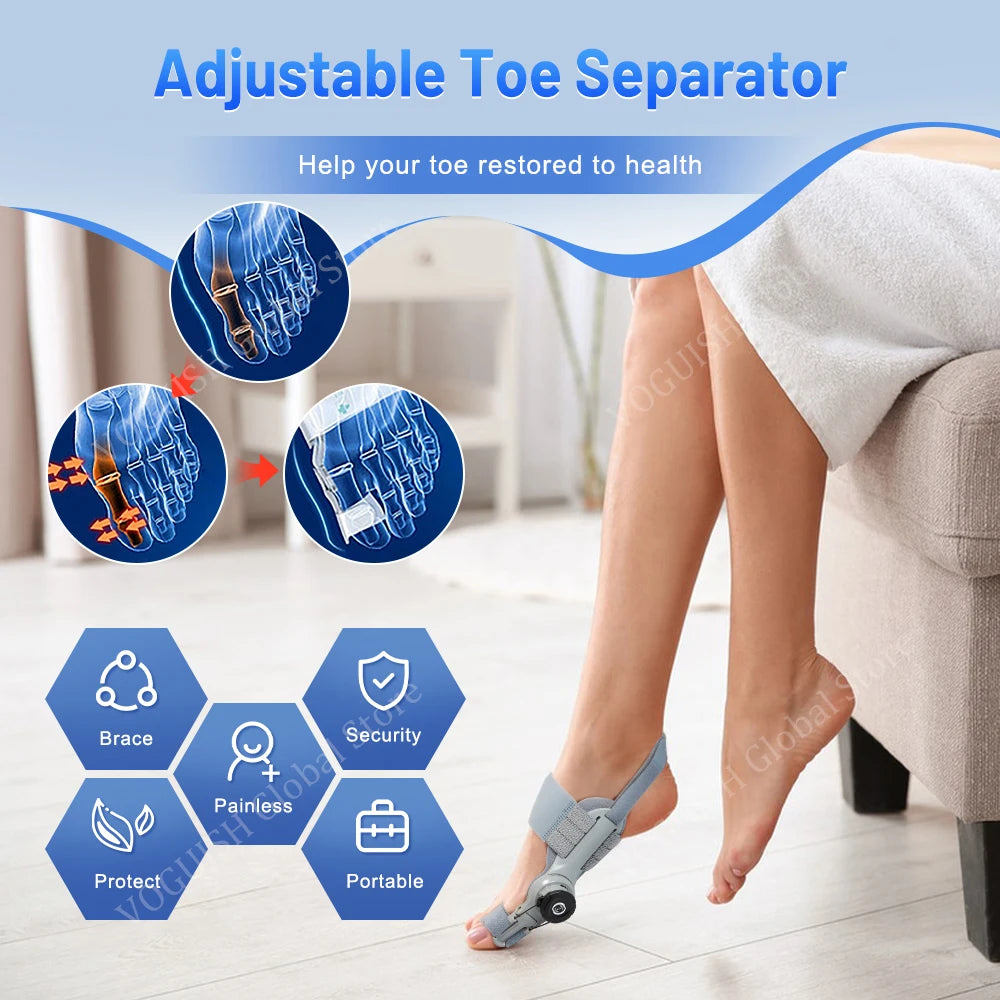 Unisex Bunion Corrector Splint: Big Toe Straightener for Hallux Valgus Relief - Orthopaedic Foot Care and Pain Alleviation
