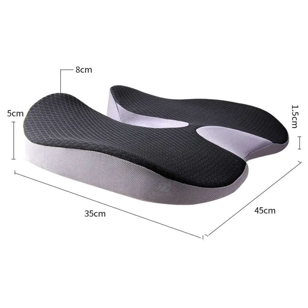Non-Slip Orthopedic Memory Foam Cushion for Tailbone and Sciatica Pain Relief - Ideal for Chairs and Car Seats