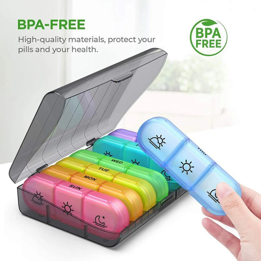 7-Day Compact Pill Organiser: Weekly Medication Storage