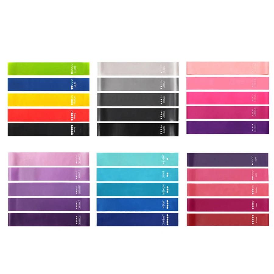 Elastic Resistance Bands for Home Workouts, Yoga, Pilates, and CrossFit - Gym Equipment