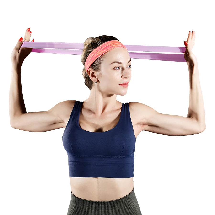 Elastic Resistance Bands for Home Workouts, Yoga, Pilates, and CrossFit - Gym Equipment